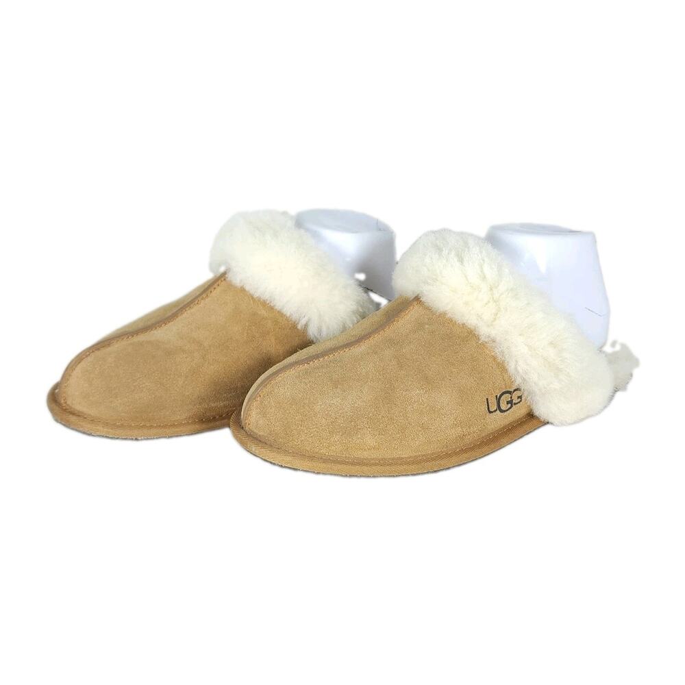 UGG Scuffette II Women's US 9 Suede Chestnut Shearling Slip-On Slippers